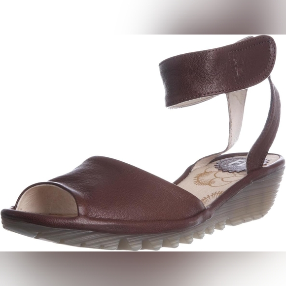 Fly London Shoes - Fly London Yula Wedge Pump Purple Brown Sandals 6.5